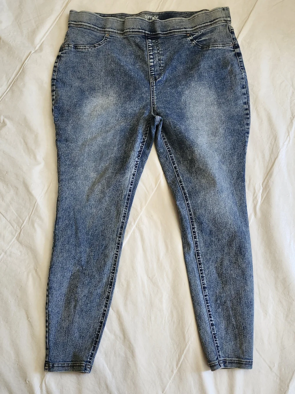 Terra & Sky Light Blue Wash Jeggings - Slim Fit